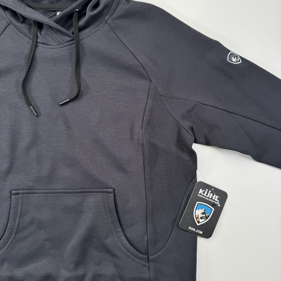 KUHL‎ Karisma Pullover Hoody Sweatshirt Stretch Ribbed Panels Womens Small Black - Picture 6 of 15